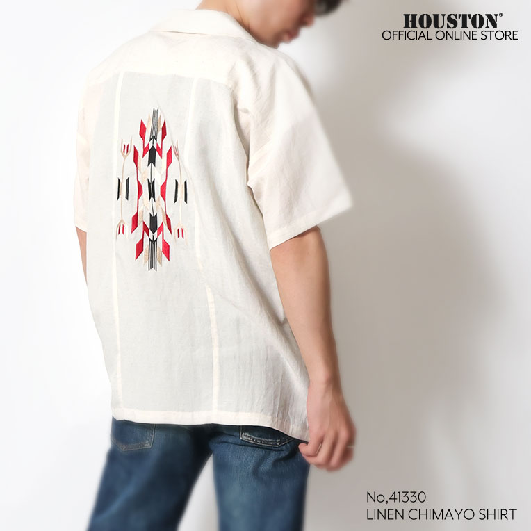 HOUSTON / ヒューストン 41330 LINEN CHIMAYO SHIRT / リネンチマヨシャツ -全3色- 