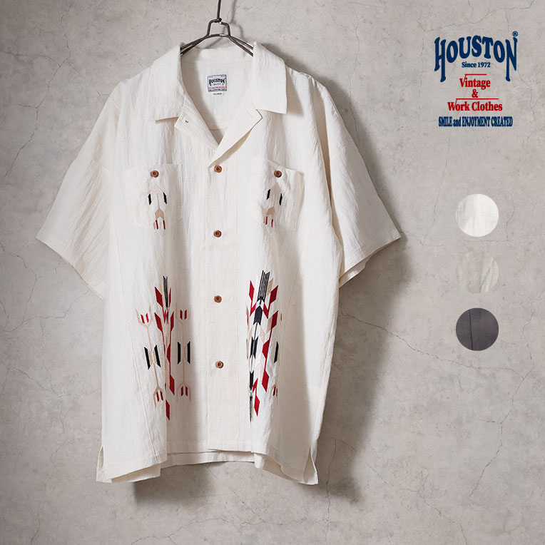 HOUSTON / ヒューストン 41330 LINEN CHIMAYO SHIRT / リネンチマヨシャツ -全3色- 