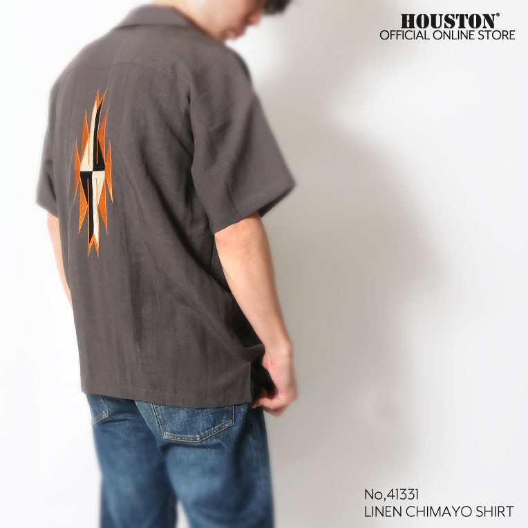 HOUSTON / ヒューストン 41331 LINEN CHIMAYO SHIRT / リネンチマヨシャツ -全3色- 
