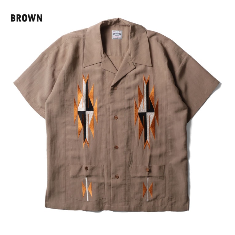 HOUSTON / ヒューストン 41331 LINEN CHIMAYO SHIRT / リネンチマヨシャツ -全3色- 