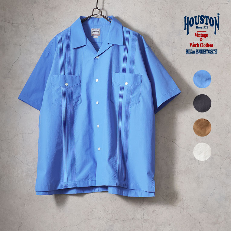 HOUSTON / ヒューストン 41305 CUBA SHIRT / キューバシャツ -全4色- 