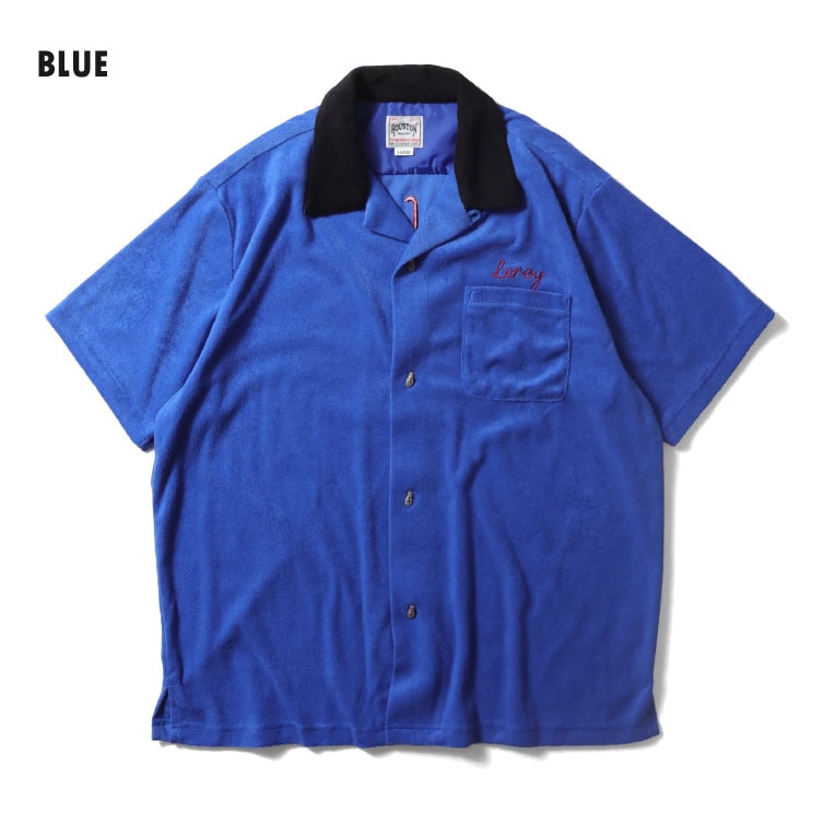 新品タグ付き＊HOUSTON パイルボーリングシャツ ブラック XXL HOUSTON / ヒューストン 41322 PILE BOWLING SHIRT(JERSEY DEVIL