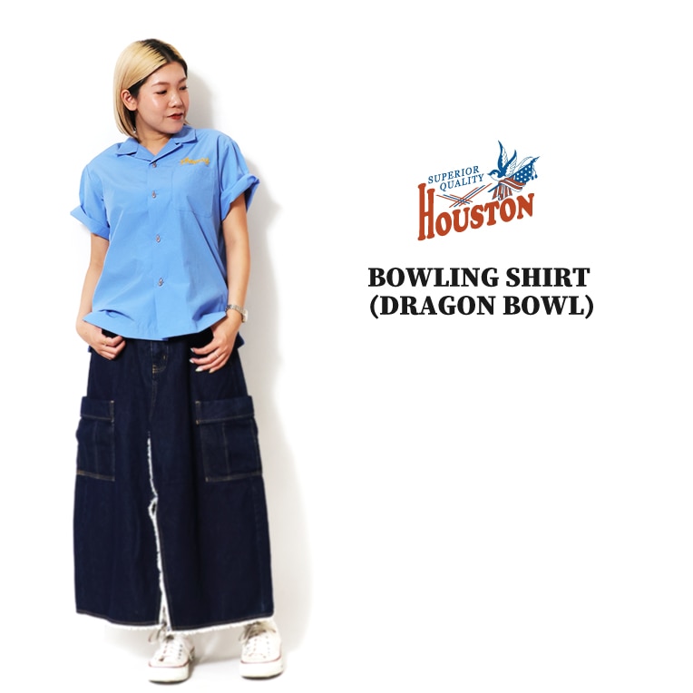 HOUSTON woman / ヒューストン ウーマン 4068W BOWLING SHIRT (DRAGON