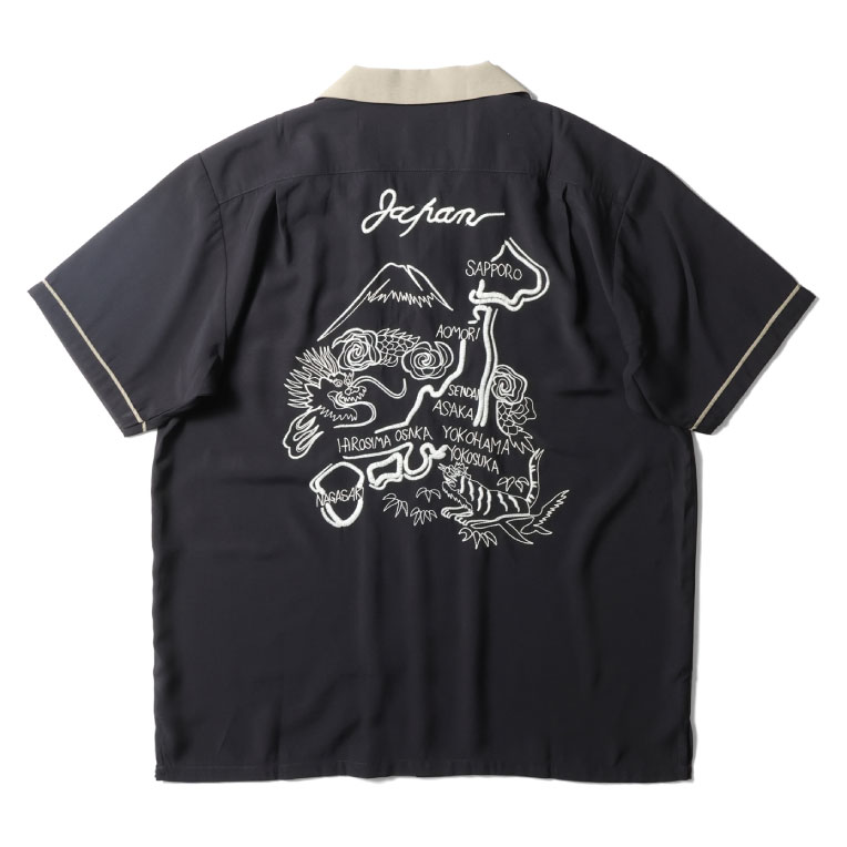 HOUSTON / ヒューストン 41310 SOUVENIR SHIRT(MAP) / スーベニアシャツ -全3色- 