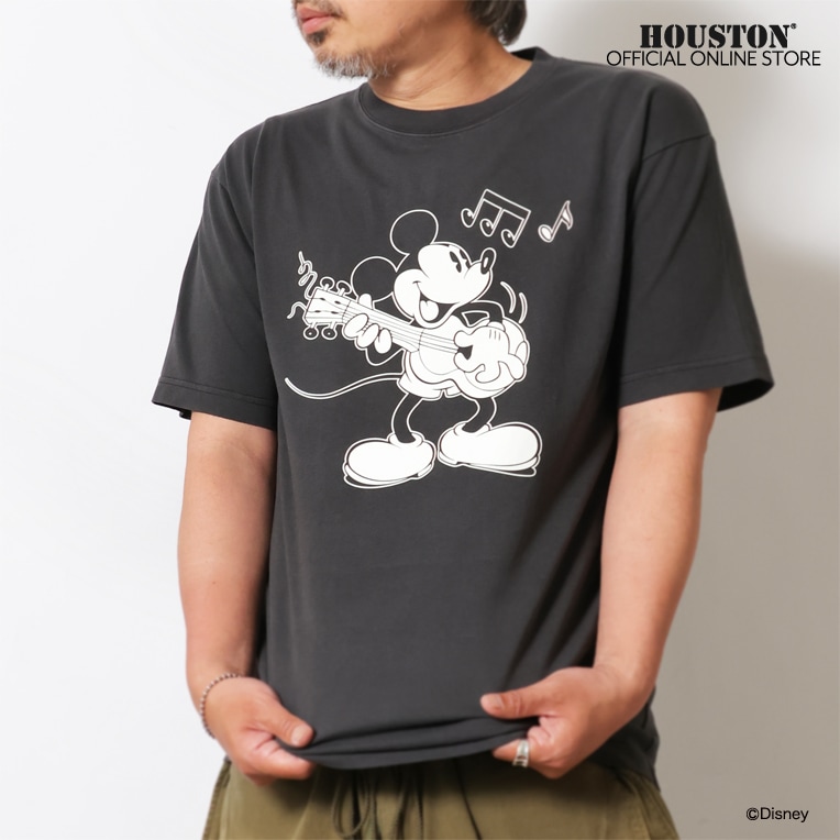 リュバンドール ミッキー柄シャツ HOUSTON / ヒューストン 22434 【HOUSTON】 MICKEY MOUSE PIGMENT PT S