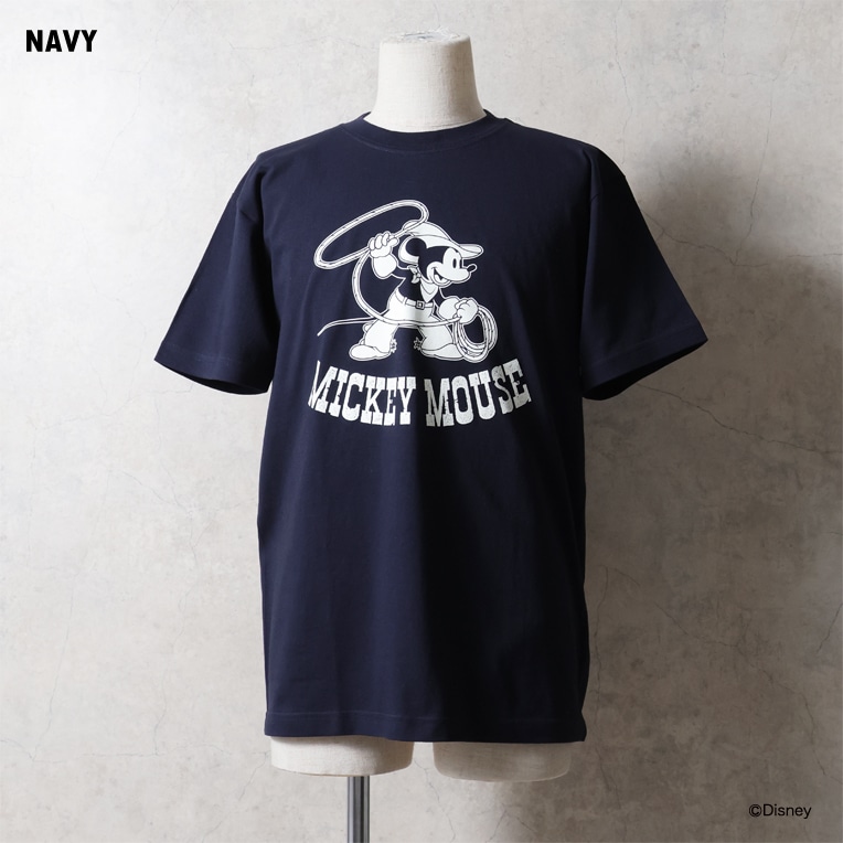HOUSTON / ヒューストン 22431 【HOUSTON】 MICKEY MOUSE PT MAX WEIGHT S/S TEE / ミッキーマウス プリント マックスウェイト 半袖 Ｔシャツ  -全3色- 