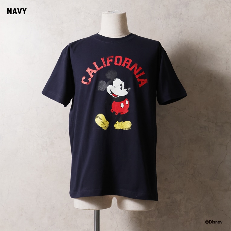 HOUSTON / ヒューストン 22432 【HOUSTON】 MICKEY MOUSE PT MAX WEIGHT S/S TEE / ミッキーマウス プリント マックスウェイト 半袖 Ｔシャツ  -全3色- 