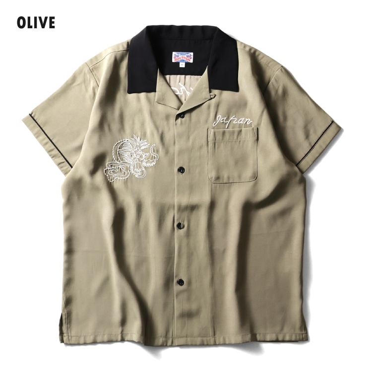 HOUSTON woman / ヒューストン ウーマン 4065W SOUVENIR SHIRT (MAP) / スーベニアシャツ -全2色- 