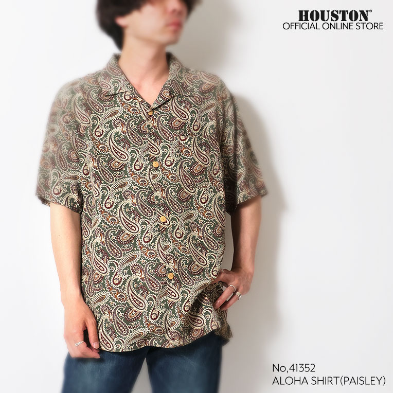 HOUSTON / ヒューストン 41352 ALOHA SHIRT (PAISLEY) / アロハシャツ -全3色- 