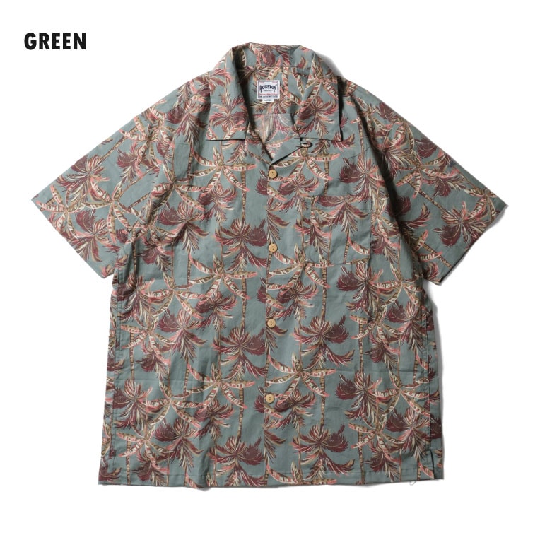 HOUSTON / ヒューストン 41354 ALOHA SHIRT (PALM TREE) / アロハシャツ -全3色- 