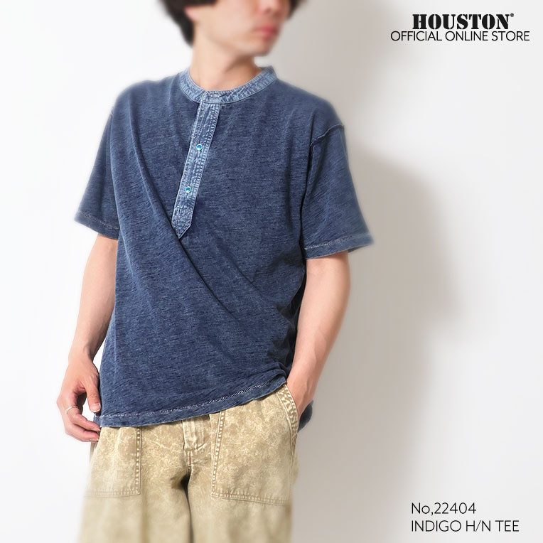 UNIVERD72 / ユニバード72 22404 INDIGO H/N TEE / インディゴヘンリーネック半袖Tシャツ  -全3色-