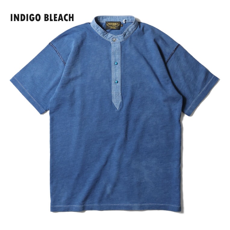 UNIVERD72 / ユニバード72 22404 INDIGO H/N TEE / インディゴヘンリーネック半袖Tシャツ  -全3色-