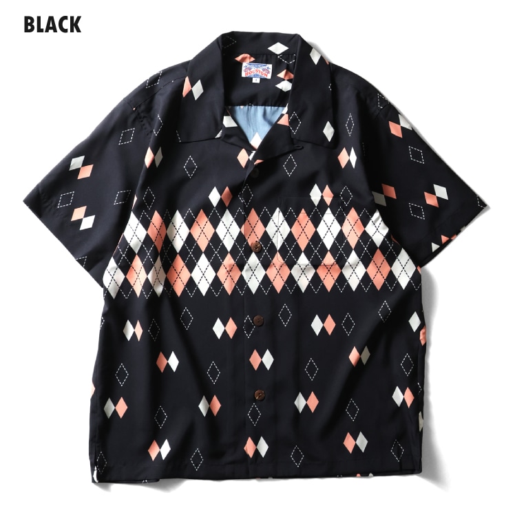 HOUSTON woman / ヒューストン ウーマン 4073W DRY ALOHA SHIRT (ARGYLE) / ドライアロハシャツ -全3色- 