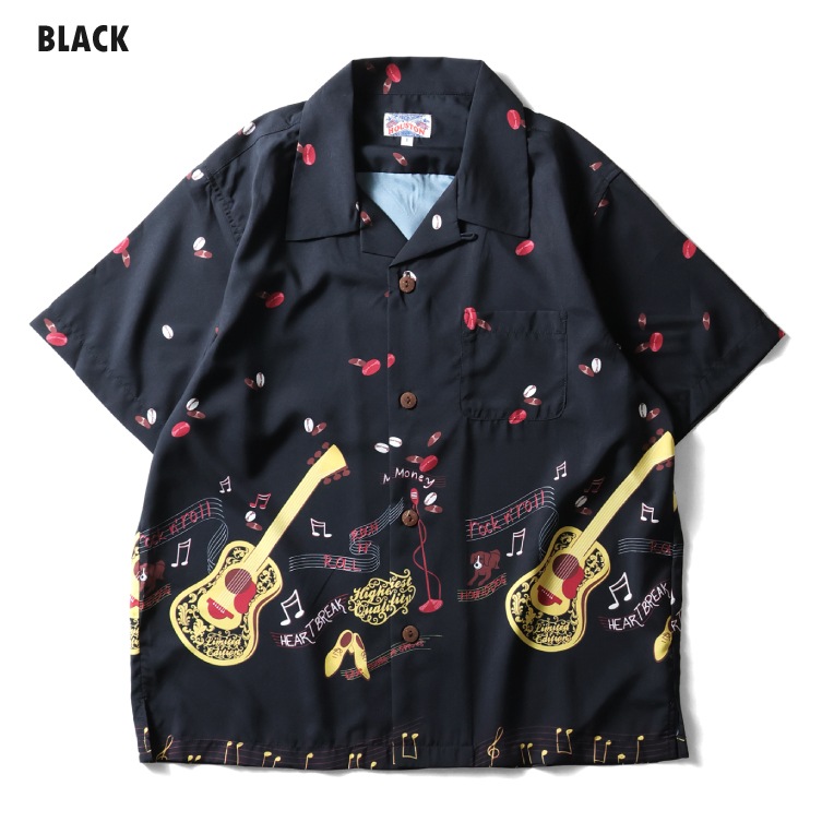 HOUSTON woman / ヒューストン ウーマン 4074W DRY ALOHA SHIRT (GUITER) / ドライアロハシャツ -全3色- 