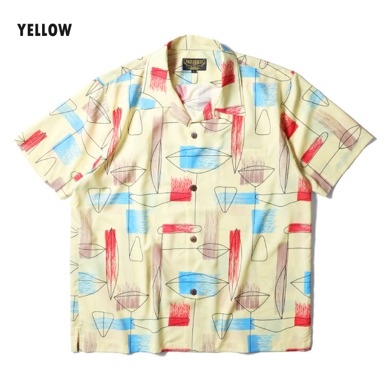 UNIVERD72 / ユニバード72 41340 DRY ALOHA SHIRT (ATOMIC) / アロハシャツ -全3色- 半袖シャツ アロハ メンズ  大きいサイズ ポリエステル アメカジ カジュアル [41340]