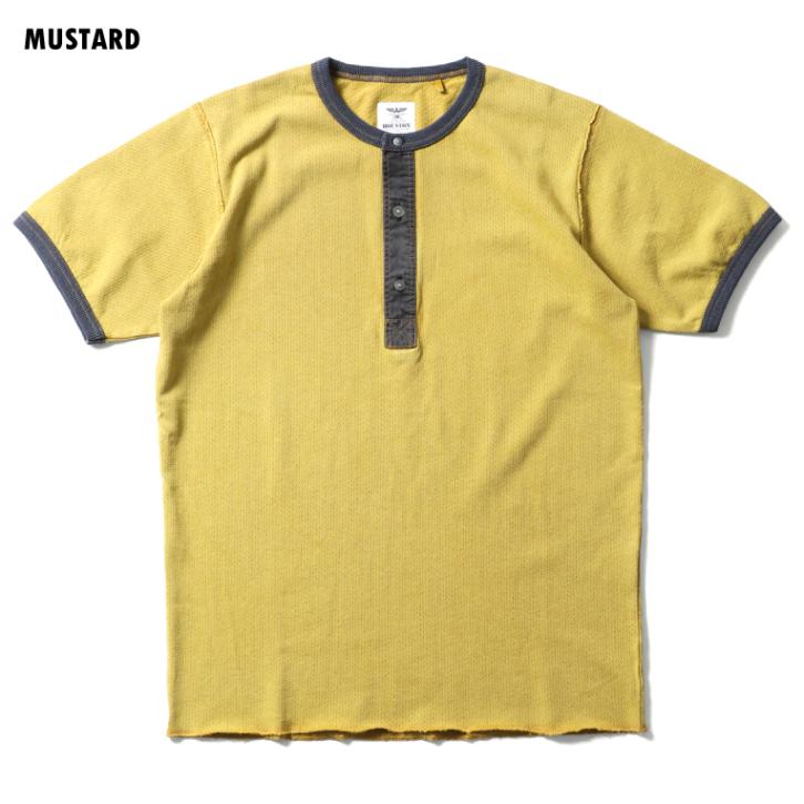 HOUSTON  / ヒューストン 22399 MESH H/N TEE / メッシュヘンリーネック半袖Tシャツ -全4色-