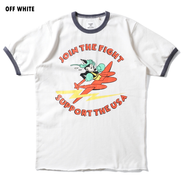HOUSTON / ヒューストン 22401 MESH PRINT TEE (JOIN THE FIGHT