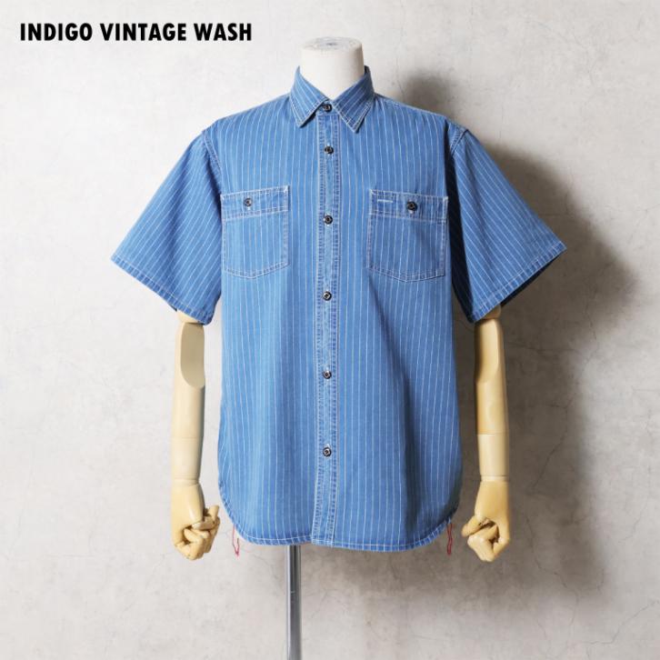 HOUSTON / ヒューストン 41349 WABASH S/S WORK SHIRT / ウォバッシュ 半袖 ワークシャツ -全2色-