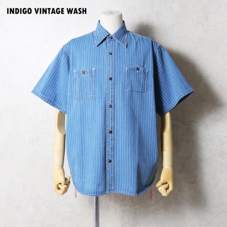 HOUSTON / ヒューストン 41350 WABASH S/S 40's WORK SHIRT / ウォバッシュ 半袖 ワークシャツ -全2色-