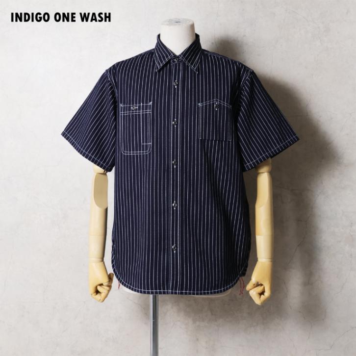 HOUSTON / ヒューストン 41350 WABASH S/S 40's WORK SHIRT / ウォバッシュ 半袖 ワークシャツ -全2色-
