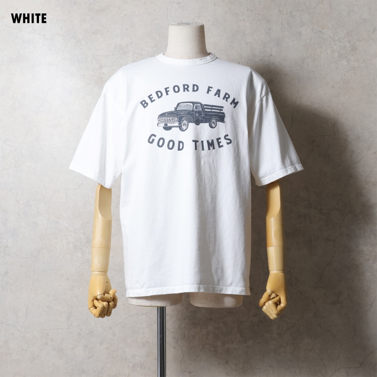 【OFFICIAL限定】　HOUSTON  / ヒューストン U2008 PIGMENT PRINT TEE (PICKUP) / ピグメント プリント 半袖Tシャツ (ピックアップ) -全2色-