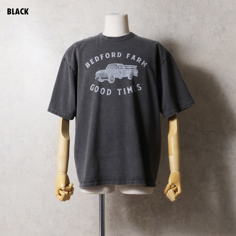 【OFFICIAL限定】　HOUSTON  / ヒューストン U2008 PIGMENT PRINT TEE (PICKUP) / ピグメント プリント 半袖Tシャツ (ピックアップ) -全2色-