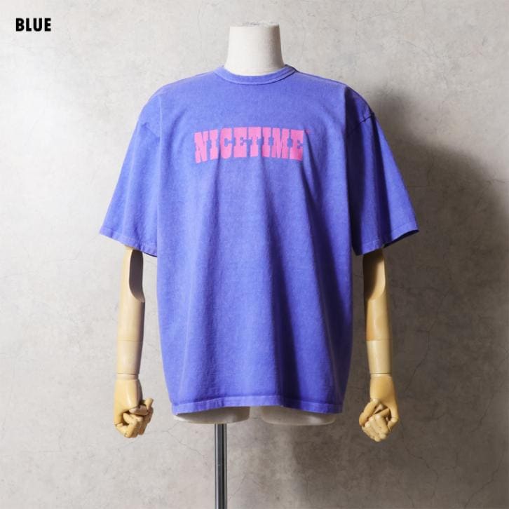 【OFFICIAL限定】　HOUSTON  / ヒューストン U2011 PIGMENT PRINT TEE (NICETIME) / ピグメント プリント 半袖Tシャツ (ナイスタイム) -全2色-