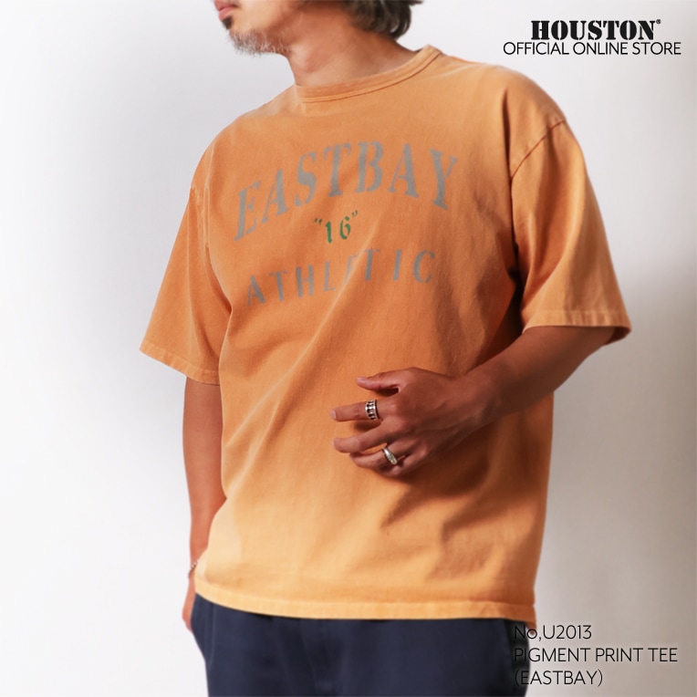 【OFFICIAL限定】　HOUSTON  / ヒューストン U2013 PIGMENT PRINT TEE (EASTBAY) / ピグメント プリント 半袖Tシャツ (イーストベイ) -全2色- 