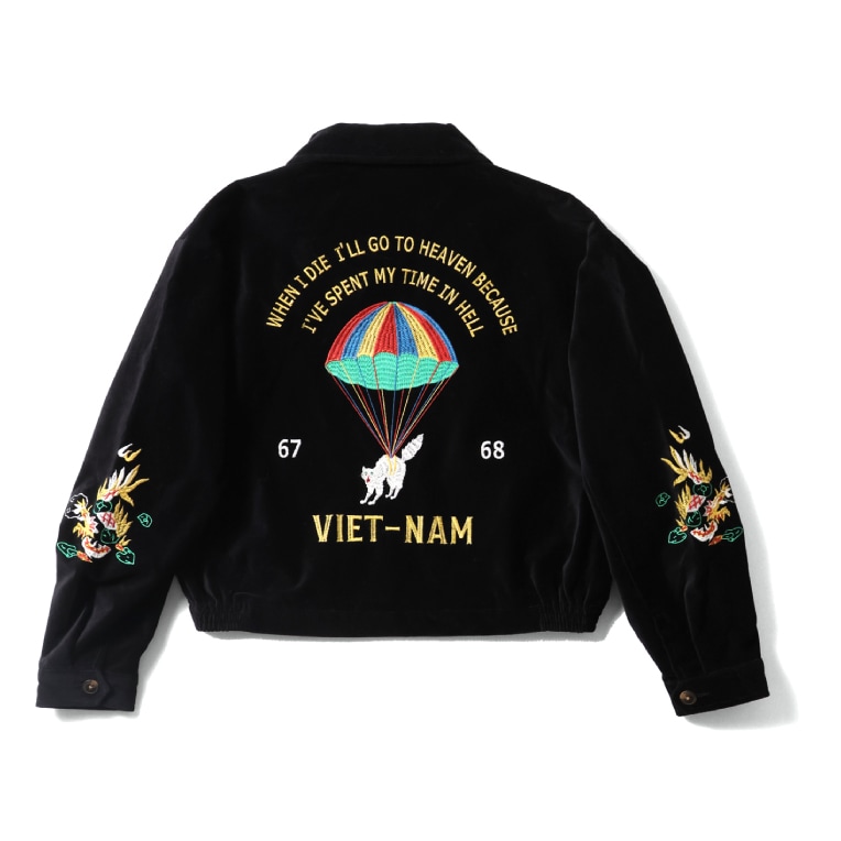 HOUSTON woman / ヒューストン ウーマン 5057W VELVETEEN SHORT VIETNAM JACKET (PARACHUTE CAT) / 別珍ショートベトナムジャケット -全3色- 