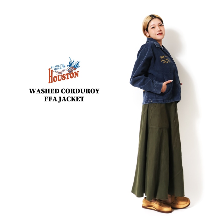 HOUSTON woman / ヒューストン ウーマン 5070W WASHED CORDUROY FFA JACKET / コーデュロイFFAジャケット -全3色- 
