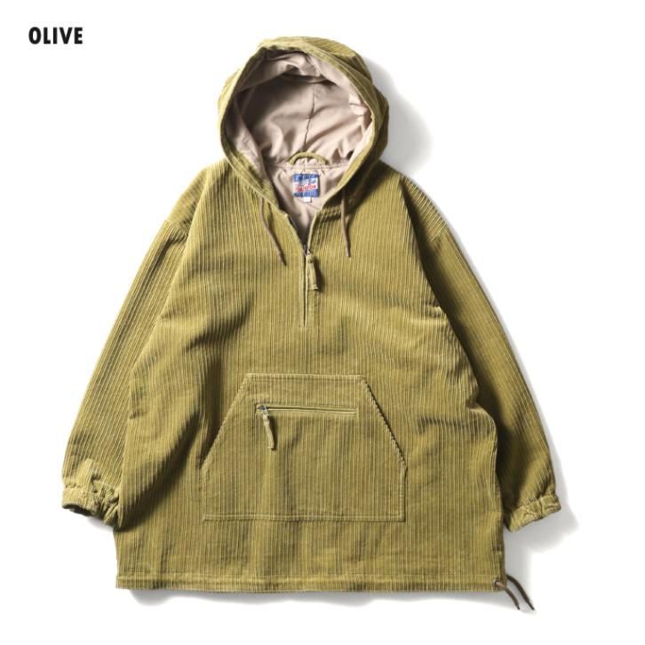 HOUSTON woman / ヒューストン ウーマン 5080W CORDUROY HALF ZIP HOODIE / コーデュロイハーフジップフーディー -全3色- 