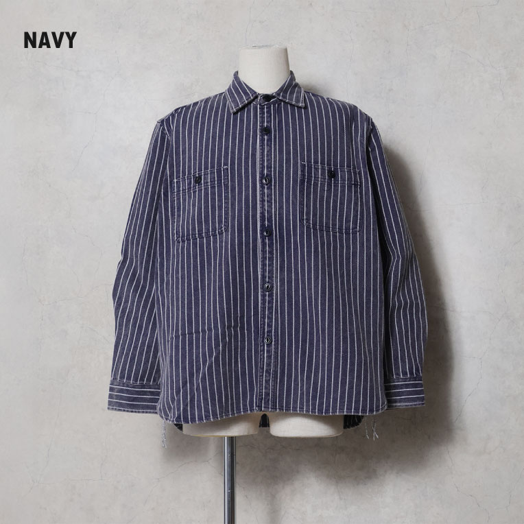 HOUSTON / ヒューストン 41255VW VINTAGE STRIPE VIYELLA SHIRT / ビンテージストライプビエラシャツ -全4色-