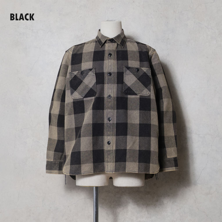 HOUSTON / ヒューストン 41362VW VINTAGE BLOCK CHECK VIYELLA SHIRT / ヴィンテージブロックチェックビエラシャツ -全5色-