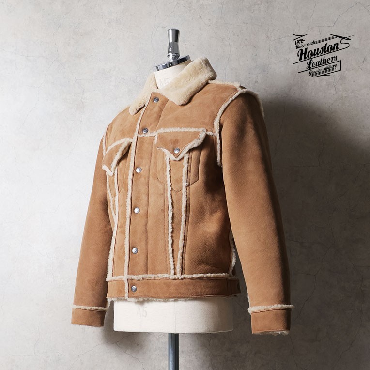HOUSTON / ヒューストン 8242 MOUTON TRUCKER JACKET / ムートン