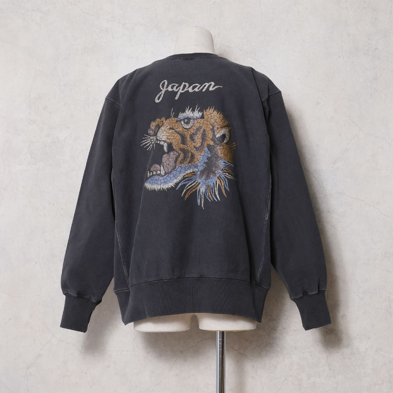 HOUSTON / ヒューストン 22462 PIGMENT R/W SWEAT SHIRT(TIGER) / ピグメントスウェットシャツ -全4色-