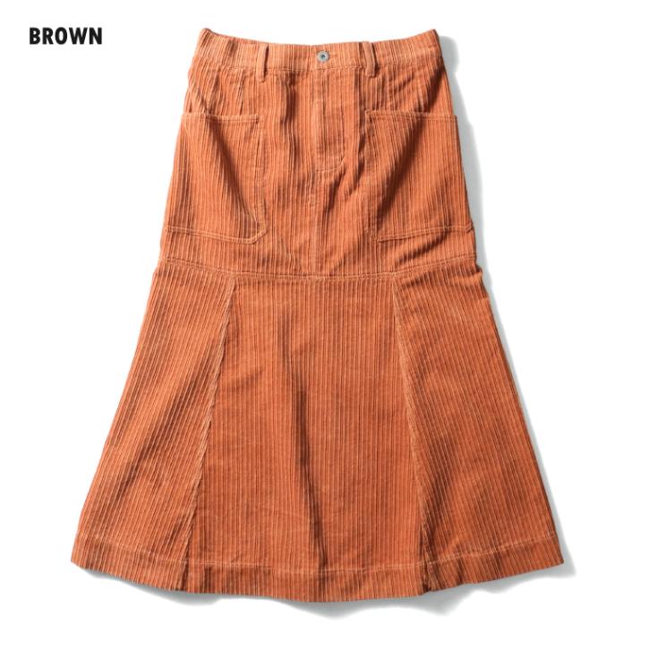 HOUSTON woman / ヒューストン ウーマン 1047W CORDUROY FLARE SKIRT / コーデュロイフレアスカート -全3色- 