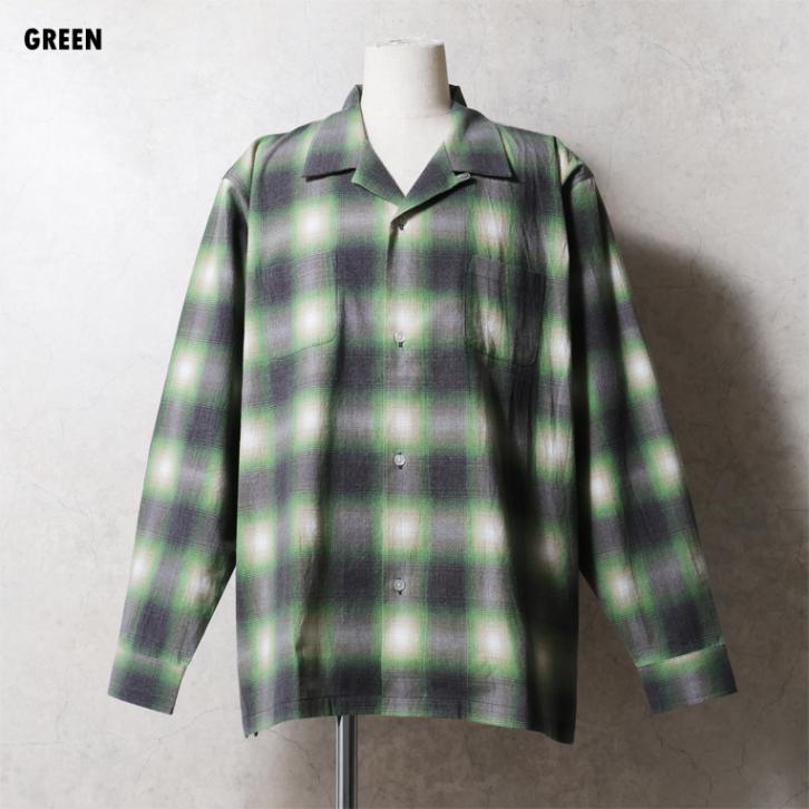 HOUSTON / ヒューストン 41358 PRINT FLANNEL O/C SHIRT / プリントフランネルオープンカラーシャツ -全7色-