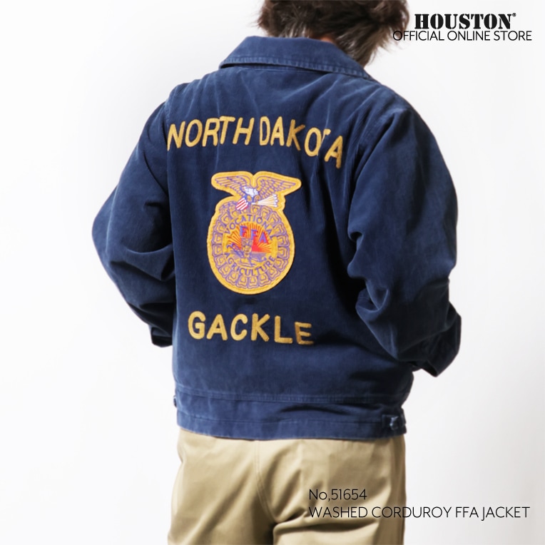 HOUSTON / ヒューストン 51654 WASHED CORDUROY FFA JACKET (FFA) / ウォッシュドコーデュロイFFAジャケット -全3色-