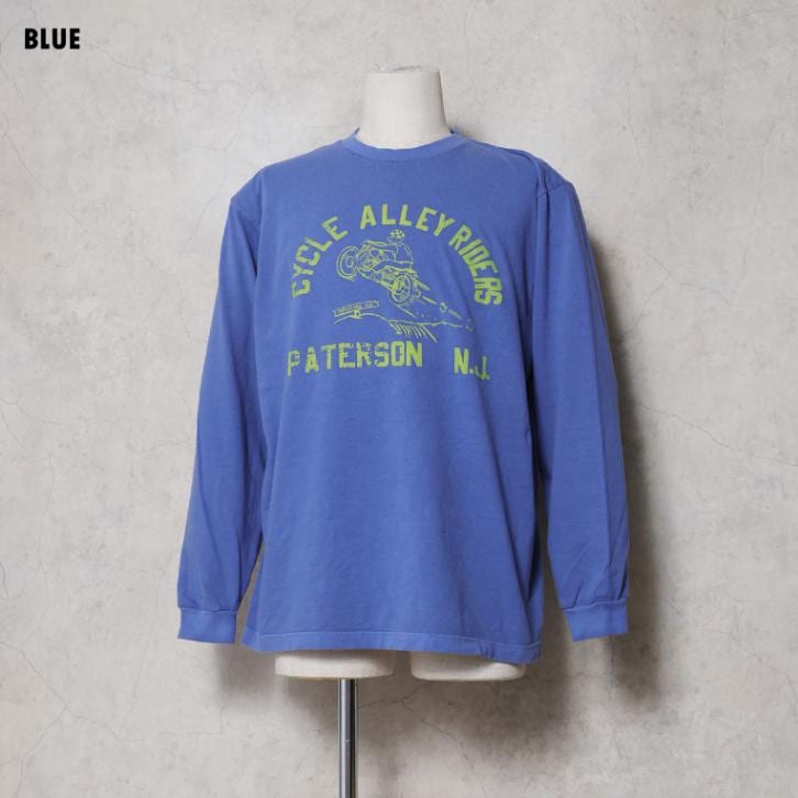 HOUSTON / ヒューストン 22474 PIGMENT PRINT L/S TEE(RIDER) / ピグメントプリント長袖Tシャツ -全3色-