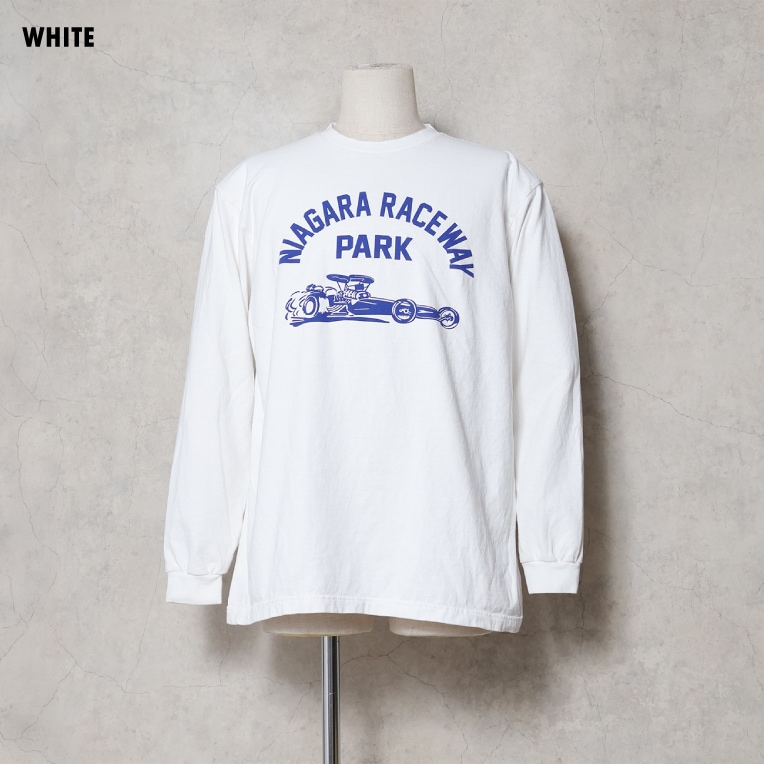 HOUSTON / ヒューストン 22476 PIGMENT PRINT L/S TEE(NIAGARA) / ピグメントプリント長袖Tシャツ -全3色-
