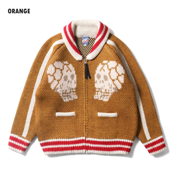 HOUSTON woman / ヒューストン ウーマン 2057W COWICHAN SWEATER (SKULL) / カウチンセーター -全2色- 