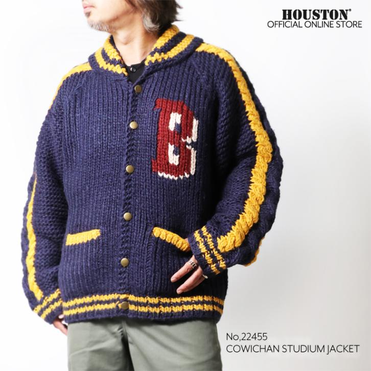 HOUSTON / ヒューストン 22455 COWICHAN STUDIUM JACKET / カウチンスタジアムジャケット -全2色-