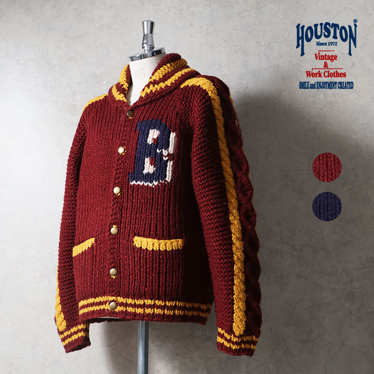 HOUSTON / ヒューストン 22455 COWICHAN STUDIUM JACKET / カウチンスタジアムジャケット -全2色-