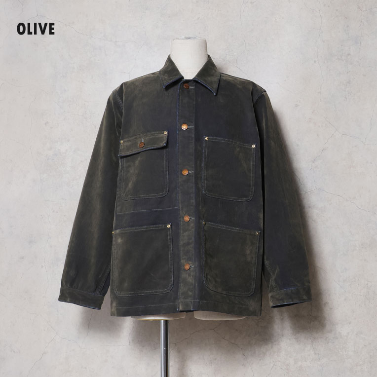 HOUSTON / ヒューストン 51674 FLOCKY DENIM COVERALL / フロッキーデニムカバーオール -全2色-