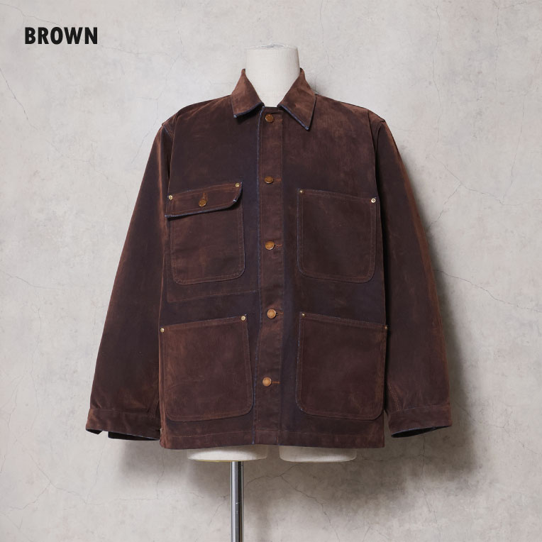 HOUSTON / ヒューストン 51674 FLOCKY DENIM COVERALL / フロッキーデニムカバーオール -全2色-