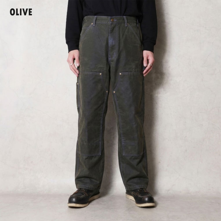 HOUSTON / ヒューストン 10194 FLOCKY DENIM PAINTER PANTS / フロッキーデニムペインターパンツ -全2色-