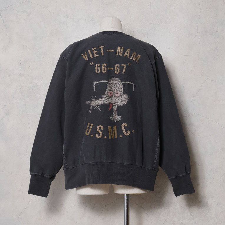 HOUSTON / ヒューストン 22464 PIGMENT R/W SWEAT SHIRT(USMC) / ピグメントスウェットシャツ -全4色-