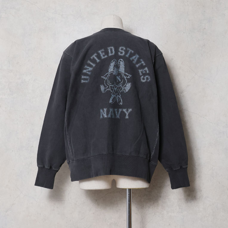 HOUSTON / ヒューストン 22473 PIGMENT R/W SWEAT SHIRT(U.S.N.) / ピグメントスウェットシャツ -全4色-