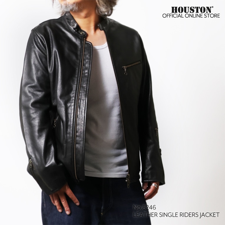 HOUSTON / ヒューストン 8246 LEATHER SINGLE RIDERS JACKET / レザー