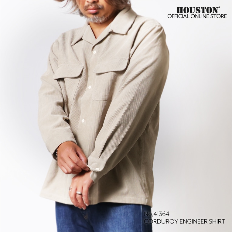 HOUSTON / ヒューストン 41364 CORDUROY FLAP PK SHIRT / コーデュロイ フラップポケットシャツ -全2色-